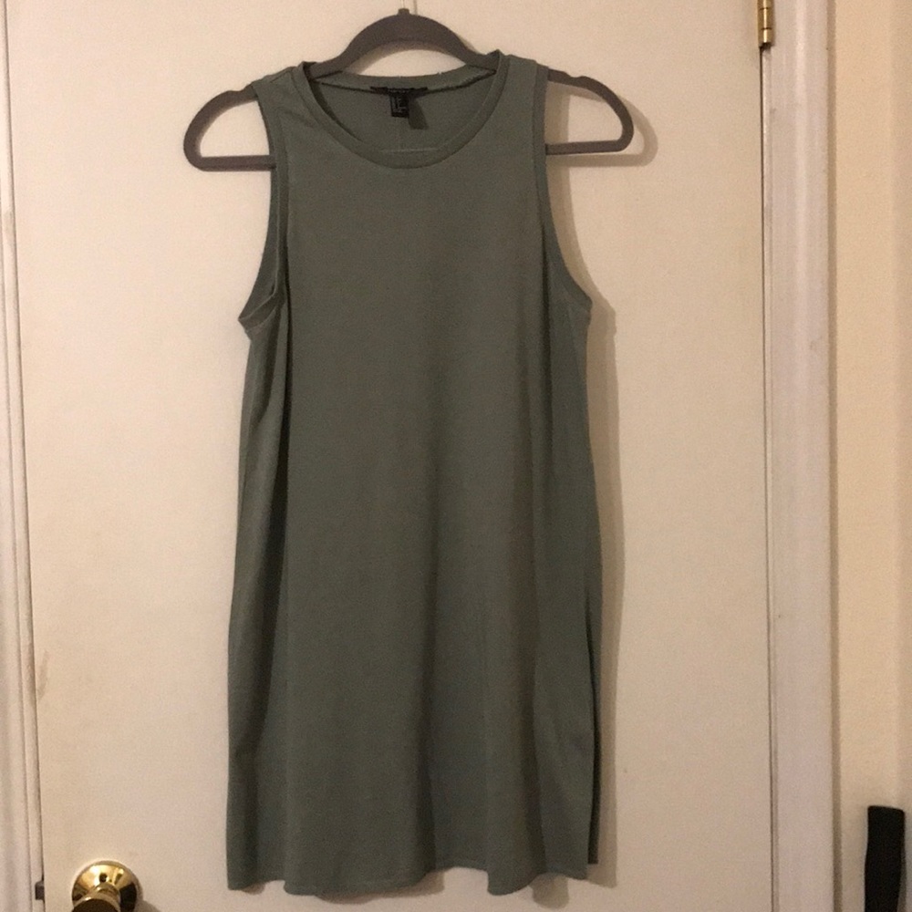 Olive green t shirt dress